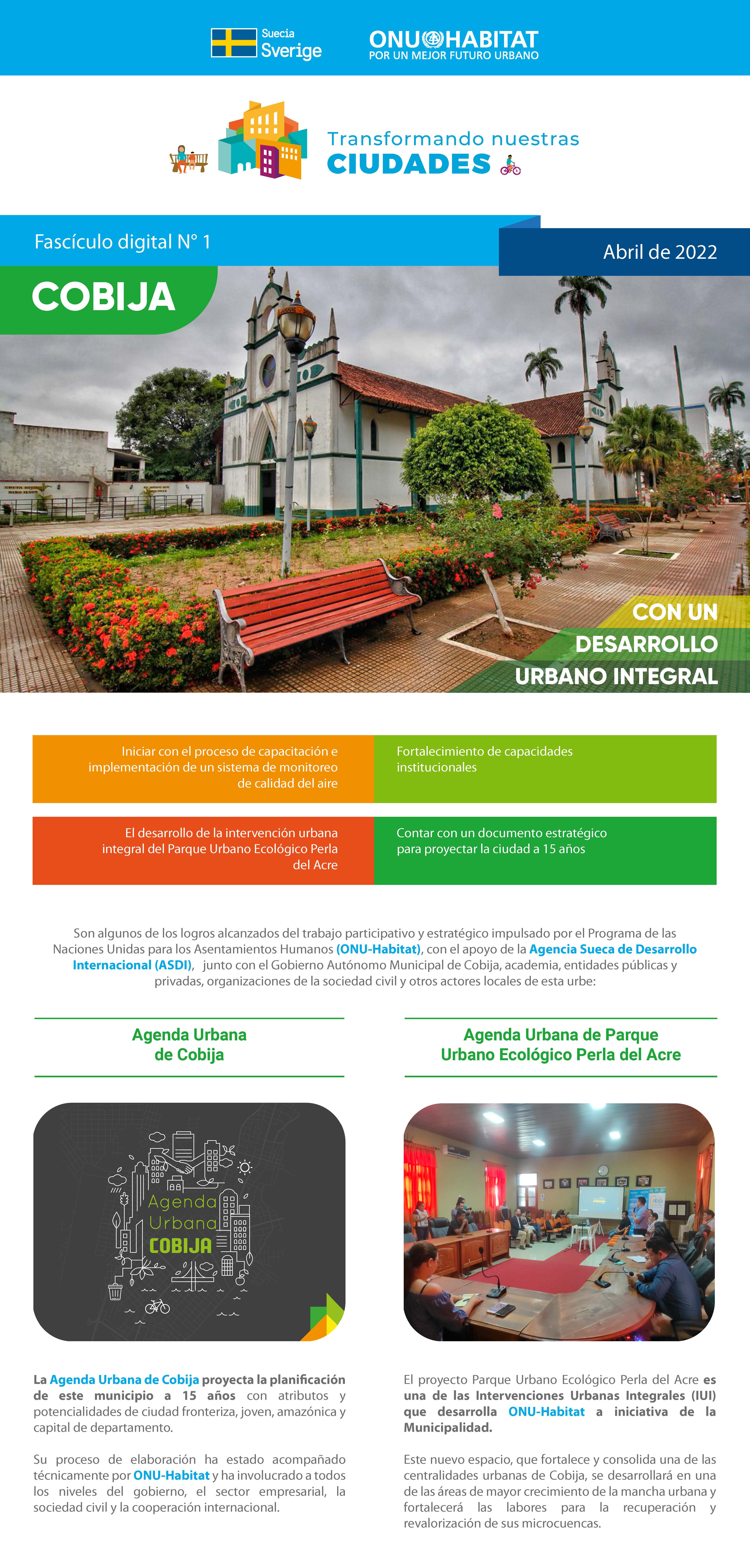 Cobija, con un desarrollo urbano integral